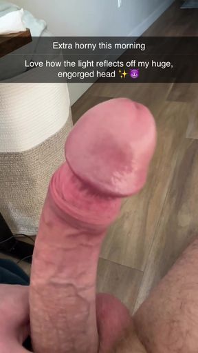 Shiny, Lubed Up, and Engorged Cock Comes Out While Working From Home