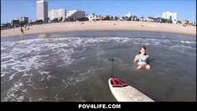 Tiny Young Blonde Petite Teen Fucked By Surf Instructor POV