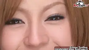 Petite Asian babe gets her small tits played with before getting a hard fucking.