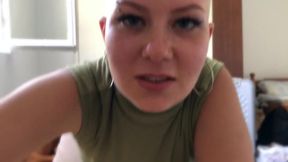 Close-up eye contact handjob POV