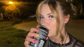 Alt Girl Ready Is Ready to Fuck for a Can of Energy Drink.