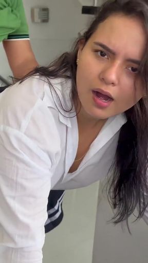 Student teaches his teacher how to fuck hard and the horny girl accepts   Clip 3