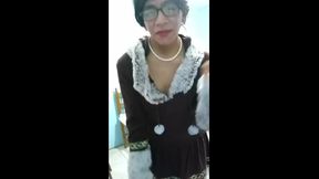 Joselynne Crossdresser Before Xmas Outfit Snow Dress