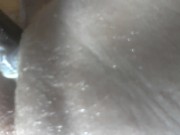 On My Back Thrusting Dildo Works My Ass