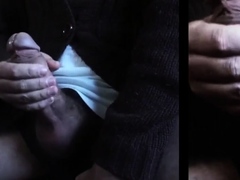 Cumshot in split screen