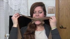 Amateur girl next door gags herself!