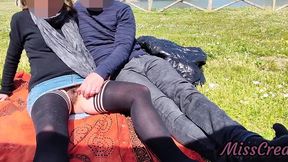 208 Pussy Flash - Stepmom Caught by Stepson at A Park Masturbating in Front of Everyone - Misscreamy