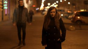 Waiting for her blind date and hoping for the best