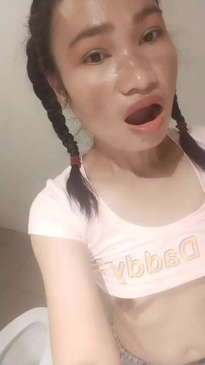 Lickykik Dress Sexy, Trying Her Pee and Fuck Her Throat