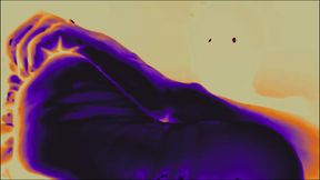 Gentle psychedelic foot massage and sensual moans