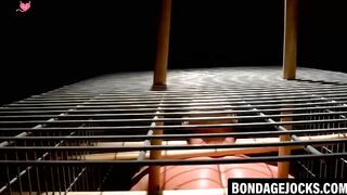 Bondage Submissive's Ball Stretching Ordeal with Dominant Mistress