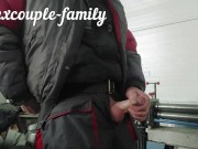 Jerking off my dick in the workplace, in anticipation of meeting a friend
