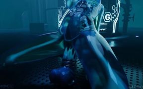 Gifdoozer Slime Tifa Dildo Play: Intense Masturbation with a Huge Dildo, Tight Pussy Gaping, and Cum-hungry Ass