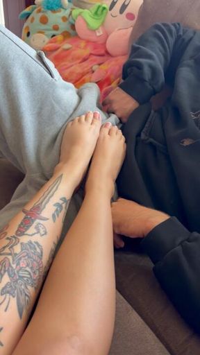 foot obsessed bf loves to be teased