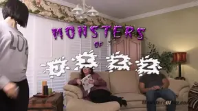 Step mom and step daughter compete to worship massive cock