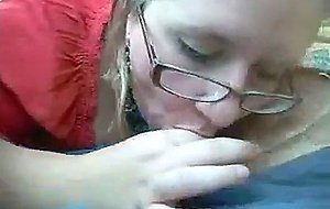 Sucking daddy's dick in the car