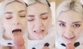 Little cute ghostie takes it deep in her tight pussy and gets cum covered - Eva Elfie-3