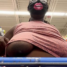 Nookiescookies flashing her nipples in Walmart