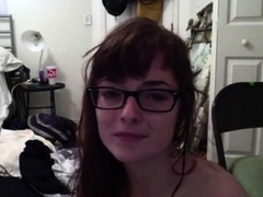 Skinny nerd panty rub.