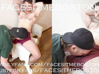 Just sit back & let me worship u. Wrap your leg around the back of my neck and pull me into your holes! That guy started to smother and drown me!