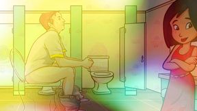 Audio Only - Gay Bathroom Dirty Talk, Straight Male Gets Shemale JOI