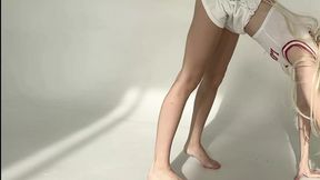 Devoted Gaze on Long Legged Beauty's Feet