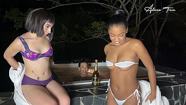 A lesbian hot threesome