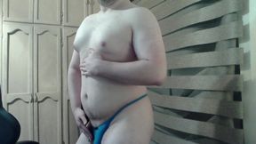 Hot Jock Shows off His Muscles and Strips