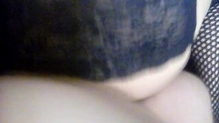 Sexy crossdresser takes a load bareback