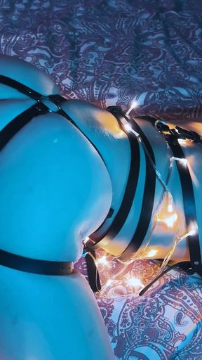 Holiday Lights Glow Tease: High Heels, Straps & Hot Belly Finish