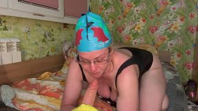 swim cap,swimsuit,snorkel,rubber gloves,ahegao,orgasms