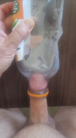 Exhibitionist masturbator testing out a new bottle. Follow up to the full video in my video gallery.