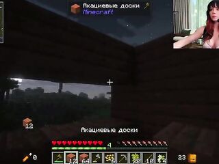 Sexy Banging with Breasty Sweetie Fox After Playing Minecraft