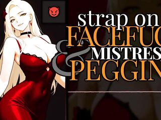 F4M - Audio Roleplay - FemDom Belt On Facefuck & Pegging