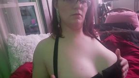 Amy's lewd solo tease with toys and anal for her big tits