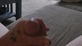 Solo male masturbates with huge cock and big balls