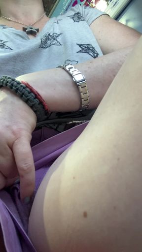 Pussy N Pubes Play in Transport Makes My Fingers Smell Amazing!