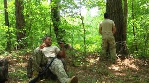 Drill My Hole: Anal fucks outdoors amongst muscled inked spanish military dude Kaden Alexander