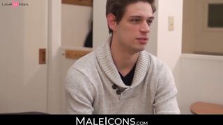 MaleIcons.com - Luscious young Michael Delray's anal slamming of Gabriel Alanzo's tig