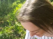Love Being Fucked Outside and Gargling Cum
