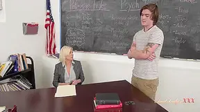 Naughty Teacher And Payton Hall In Naughty Mature Teacher Teaches Her Student 18+ A Lesson