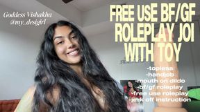 Topless RolePlay Jerk Off Instruction with GFE BF/GF Free Use RolePlay with Spit, Tomgue & Suck Action