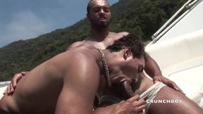 Straight Latino fucking raw in the boat in exhib sea