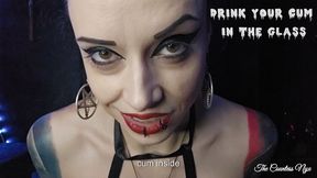 MISTRESS NYX - DRINK YOUR CUM IN THE GLASS (eng sub)