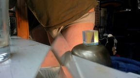 Amateur solo girl learns about EMF while wearing panties