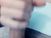 Desperate Guy Drops Big Load in Workplace Bathroom