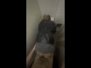 The student freed the escort girl and fucked her in the toilet