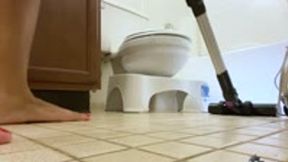 Teenie trying to escape Giantess Vacuum 1080 smaller