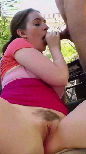 Maya Plays with Her Hitachi Alone, Then Takes Her Stepdad's Cock Deep