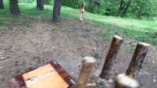 Abandoned petrol station and bridge on the river